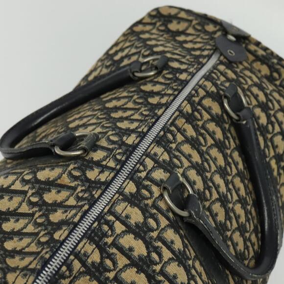 DIOR Trotter Canvas Hand Bag Navy Silver - Picture 6 of 12